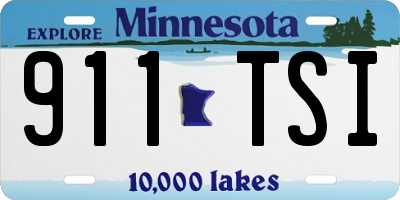 MN license plate 911TSI