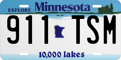 MN license plate 911TSM