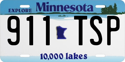 MN license plate 911TSP