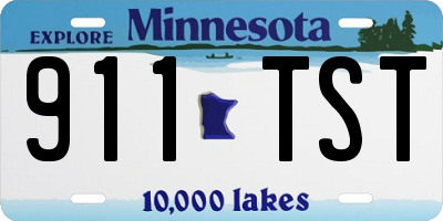 MN license plate 911TST