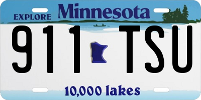MN license plate 911TSU