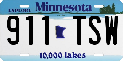 MN license plate 911TSW