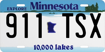MN license plate 911TSX