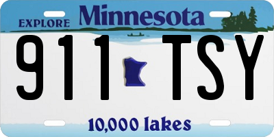 MN license plate 911TSY