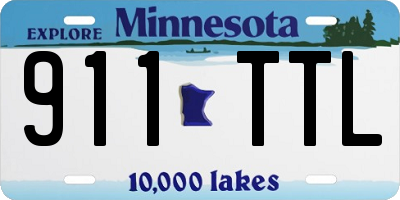 MN license plate 911TTL