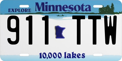 MN license plate 911TTW