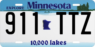 MN license plate 911TTZ