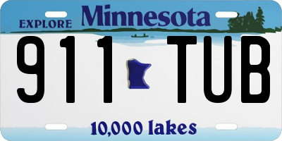 MN license plate 911TUB