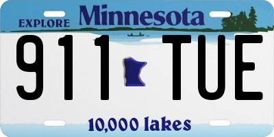 MN license plate 911TUE
