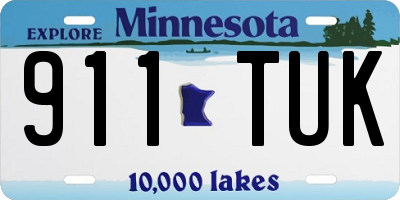 MN license plate 911TUK