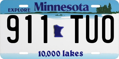 MN license plate 911TUO