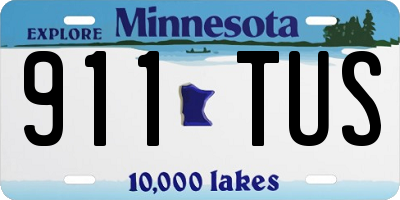 MN license plate 911TUS