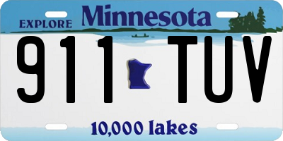 MN license plate 911TUV