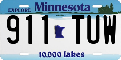 MN license plate 911TUW