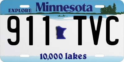 MN license plate 911TVC
