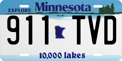 MN license plate 911TVD