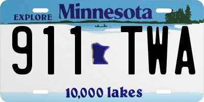 MN license plate 911TWA