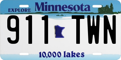 MN license plate 911TWN