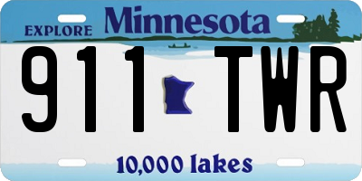 MN license plate 911TWR