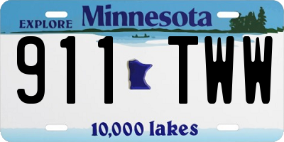 MN license plate 911TWW