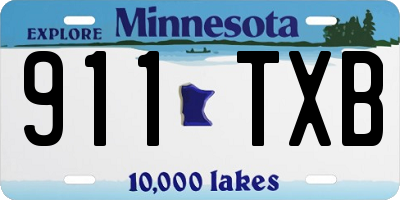 MN license plate 911TXB