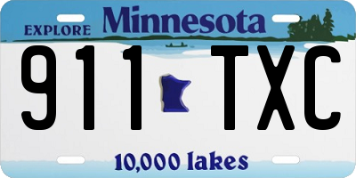 MN license plate 911TXC
