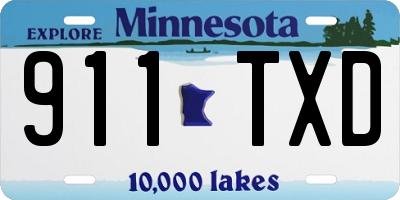 MN license plate 911TXD