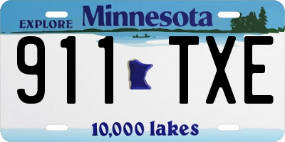 MN license plate 911TXE