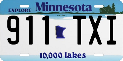 MN license plate 911TXI