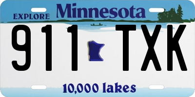 MN license plate 911TXK