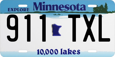 MN license plate 911TXL
