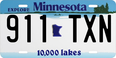 MN license plate 911TXN