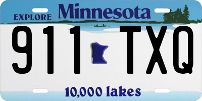 MN license plate 911TXQ