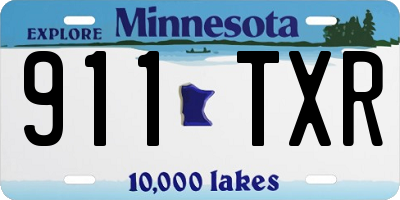 MN license plate 911TXR