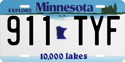 MN license plate 911TYF