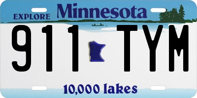 MN license plate 911TYM
