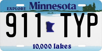 MN license plate 911TYP