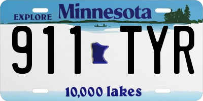 MN license plate 911TYR