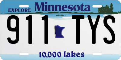 MN license plate 911TYS