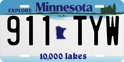 MN license plate 911TYW
