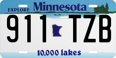 MN license plate 911TZB