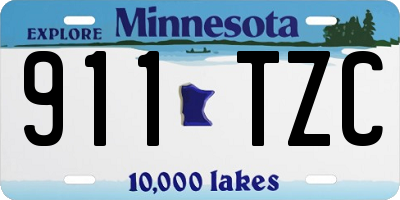 MN license plate 911TZC