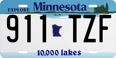 MN license plate 911TZF
