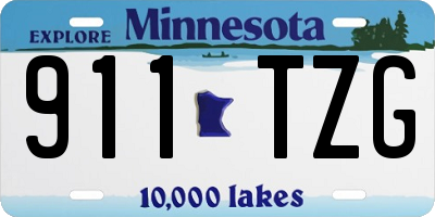 MN license plate 911TZG