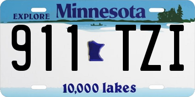 MN license plate 911TZI