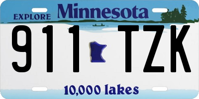 MN license plate 911TZK