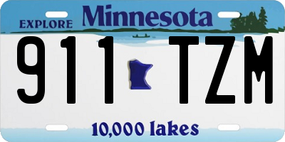 MN license plate 911TZM