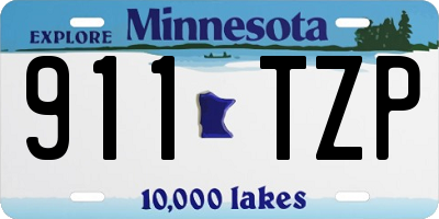 MN license plate 911TZP