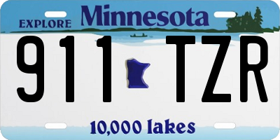 MN license plate 911TZR