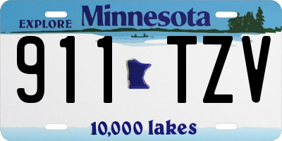 MN license plate 911TZV